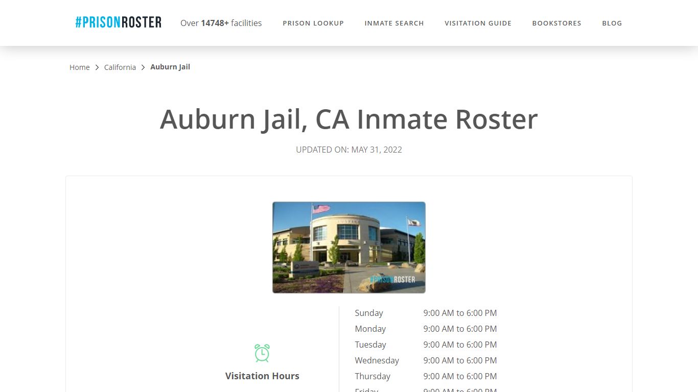 Auburn Jail, CA Inmate Roster